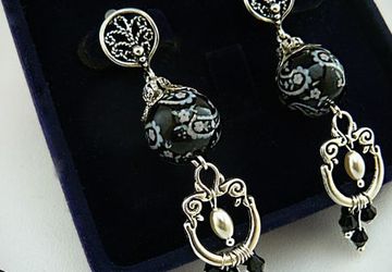 Серьги "Чёрный дракон"