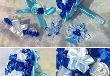 Букеты из атласной ленты