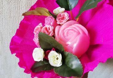 Букетик из мыла