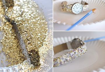 Гламурный  ремешок для часов своими руками.