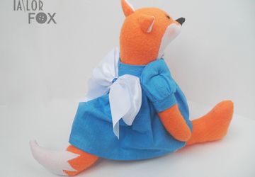 Текстильная кукла Лиса Алиса из фетра Высота 30 см