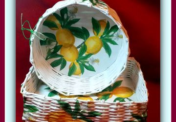 Эко-пара для печенюшек и фруктов "Лимончики"