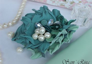 Брошь-заколка "Хрустальный лёд"