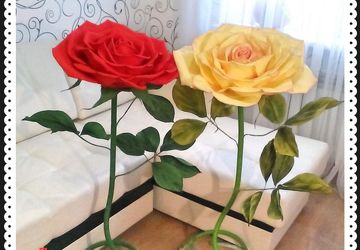 Розы гиганты из фоамирана