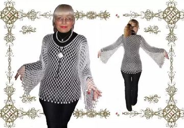 Кофта в технике макраме белая