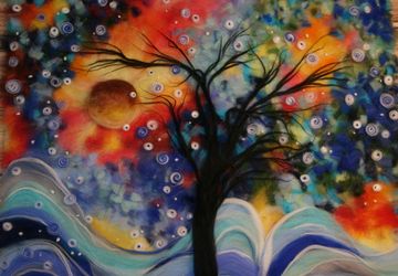 Картина из шерсти.