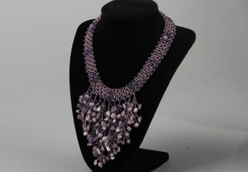 Колье "Сиреневый водопад