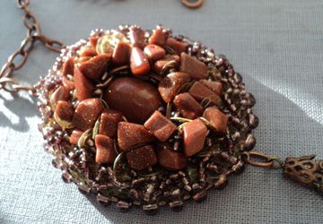 Кулон Золотой песок Авантюрин