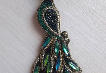 Брошь Павлин