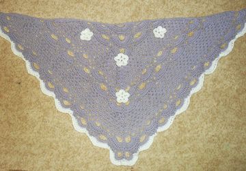 шаль крючком