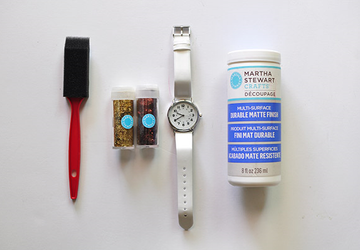 Гламурный  ремешок для часов своими руками.