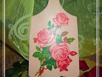 Досочка декоративная "Розы"