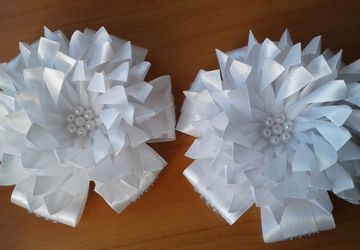 Большие белые банты