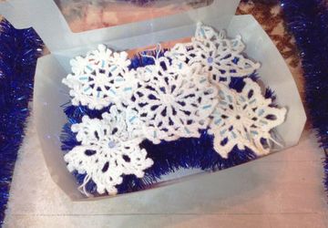 Новогодний набор игрушек "Снежинки"