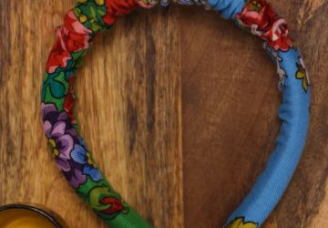 Ободок павлопосадский синий