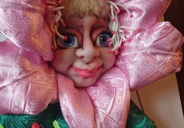 Текстильное настенное украшение "ЛИЛИЯ"