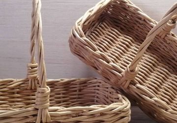 Корзина из бумажной лозы