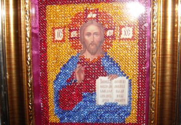 Икона бисером "Образ Иисуса Христа"