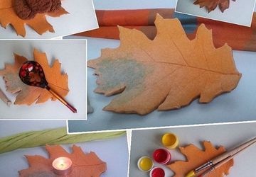 Керамический осенний листик