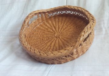 Поднос плетеный "Коса" среднего размера