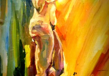 освещенная солнцем