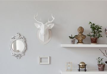 Набор для склейки головы белого оленя из бумаги