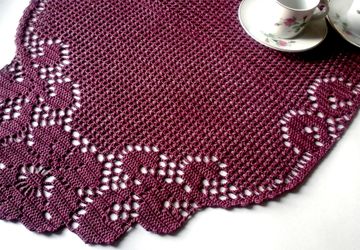 Салфетка крючком " Ришелье "