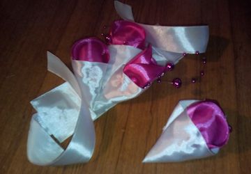 свадебный букет из лент