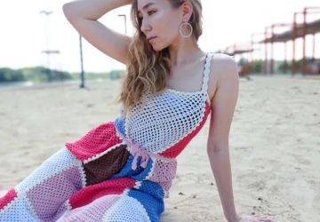 Вязаное платье