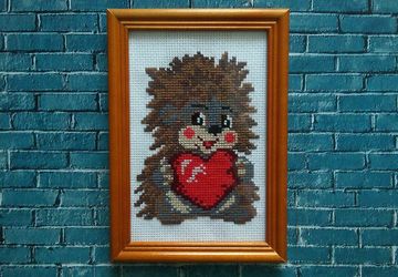 Картина-Влюбленный Ежик