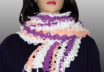 Шарф вязаный крючком.