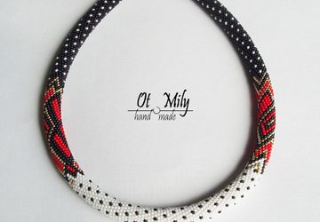 Жгут из бисера Классика в горошек