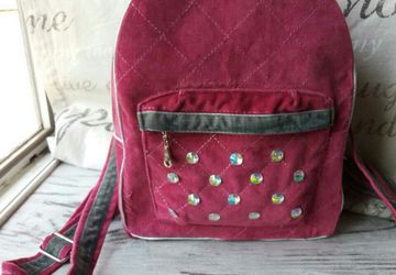 Рюкзак бархатный