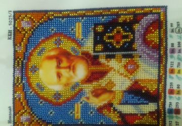 Икона бисером "Святой Николай"