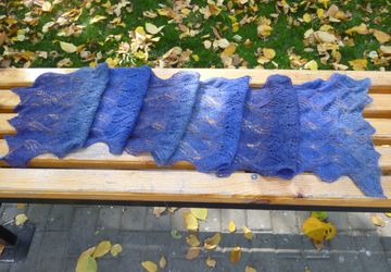 Палантин "Джинсовые вихри"