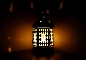 Витражный фонарик (подсвечник) Ромбы