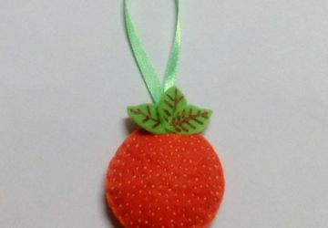 Игрушка новогодняя из фетра . " Апельсин "