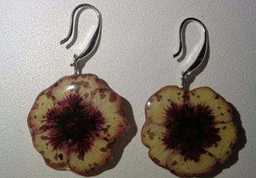 Серьги Живые цветы