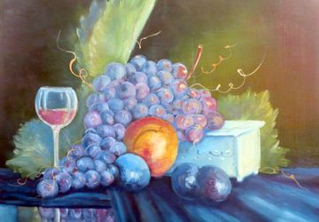 натюрморт с виноградом