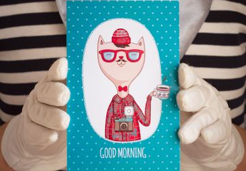 Открытка Good Morning (хипст. син.)