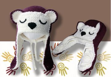 Вязаная шапка-ушанка "Лисенок"