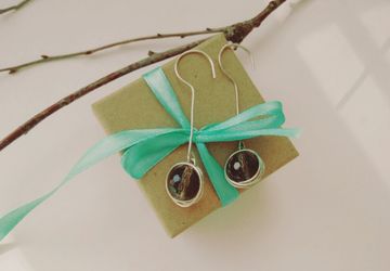 Серьги с дымчатым кварцем