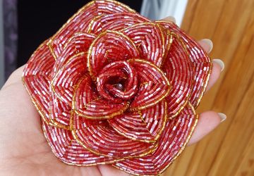 Роза из бисера