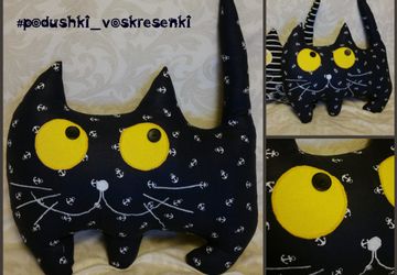 Авторские подушки котики