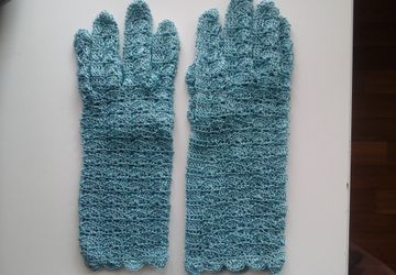 Вязаные ажурные перчаточки