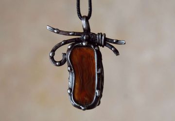 Авторский кулон c  сердоликовым агатом