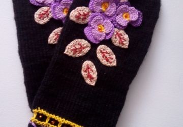 Варежки Фиалковое поле