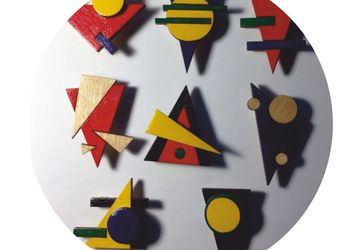 Деревянные брошки "абстракция"