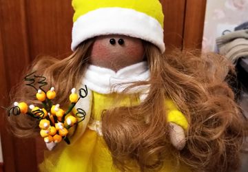 Интерьерная текстильная кукла