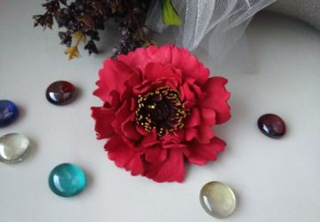 Брошь "Пион"